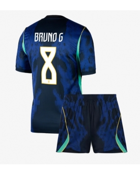 Billige Fotballdrakt Brasil Bruno Guimaraes #8 Replika Bortedraktsett Barn VM 2026 Kortermet (med bukser)